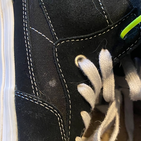 Men’s leather canvas Black half cab Vans 13 - Picture 6 of 9